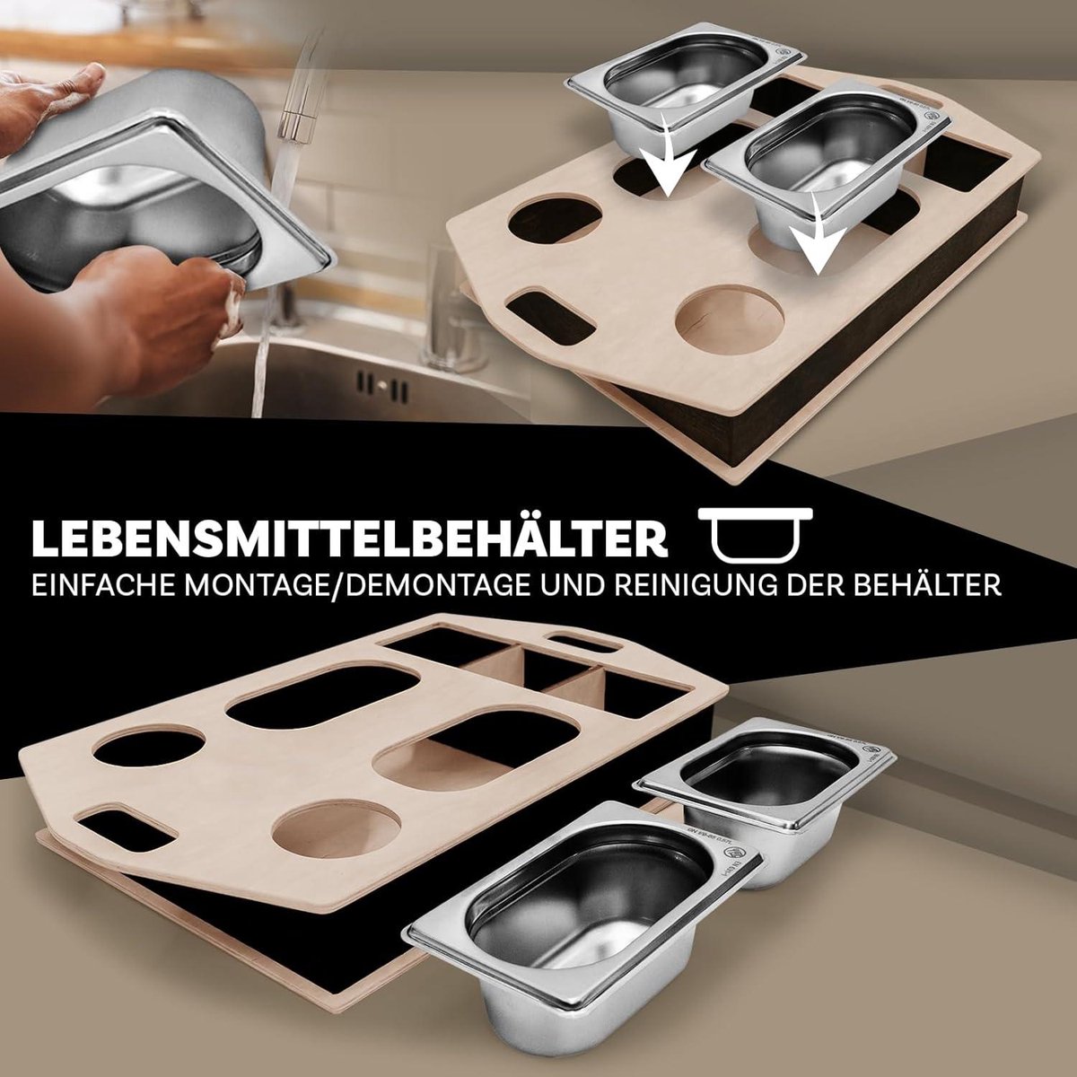 Bankbar Snackbox, bankdienblad met 2 snackschalen, bamboe dienblad, bankbar met bekerhouder, gepersonaliseerde snackbox, bankorganizer, dienblad, bank-butler, feestcadeau voor mannen en vrouwen