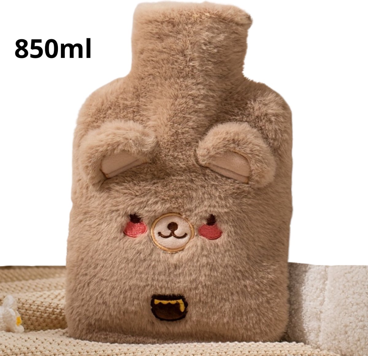 Goedkoopste Nivard Warmwaterkruik - Warmtekruik - Warmwaterzak Met Hoes - Warmtekussen - Knuffel Kruik - Bag - Beer