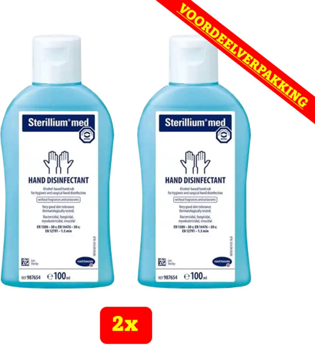 Goedkoopste 2X Sterillium® med handdesinfectant van Hartmann - 2 x 100ml-voordeelverpakking!