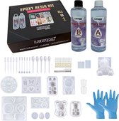 Lukana Epoxy Starterspakket - Epoxy Giethars Voordeelpakket - 500 gram Epoxy + 37 Mallen - Epoxy Hobbypakket - Sieraden Maken - Beertjes