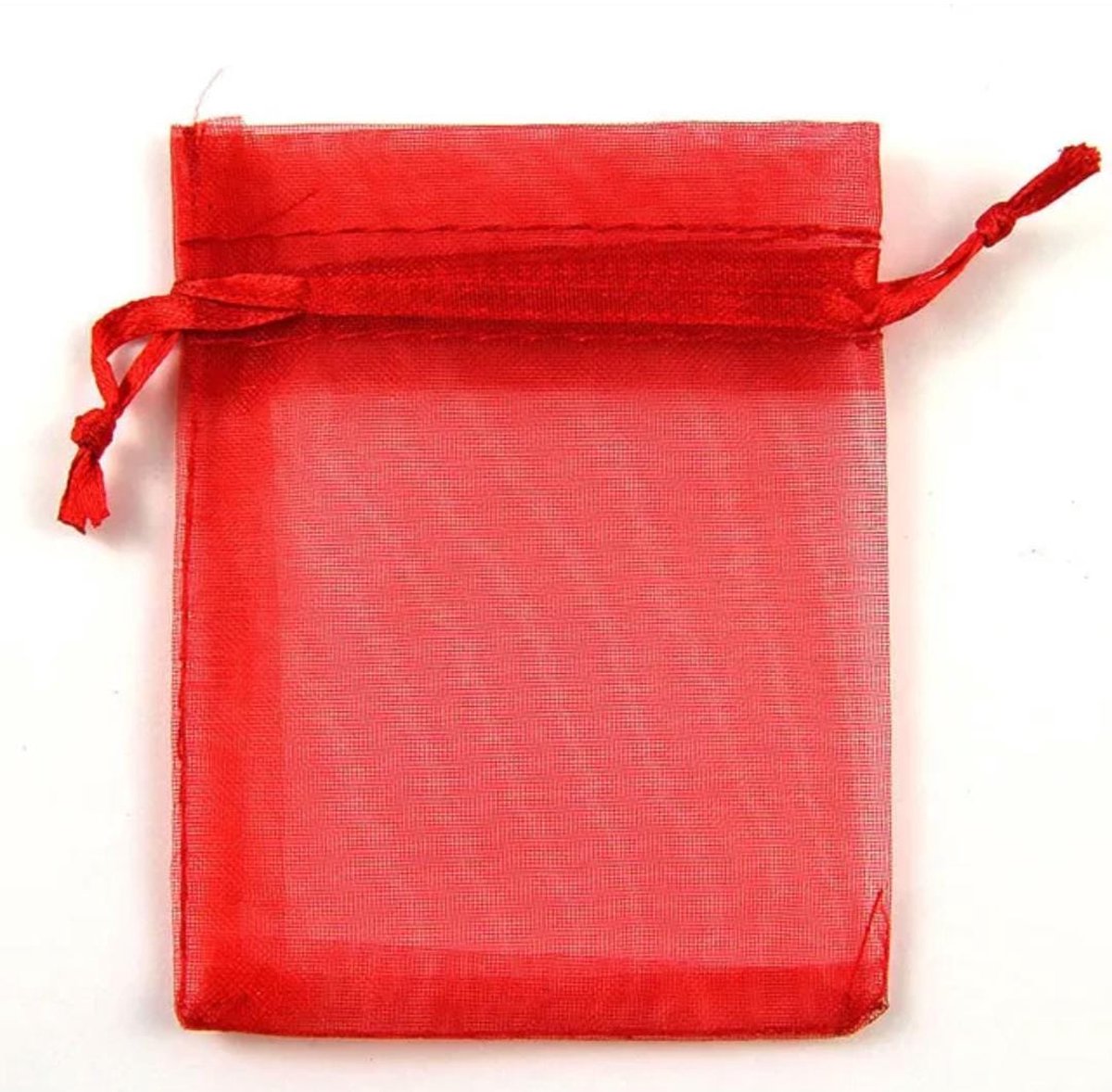 Organza zakjes - Mooi - 18 x 13 cm - 12 stuks – Prachtig – Delicaat – Snoep – Sieraden – Kleine cadeautjes – Decoratie – Feesten – Geschenkjes – ROOD - R 18X13