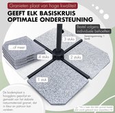 Lichtgewicht Verzwaringsplaat 25 kg - Hoogwaardige Natuursteen Sokkel van Graniet voor Parasolstandaard - Grijs 50x50x4cm