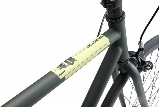 Bikestar Singlespeed 28 inch retro wielrenfiets, antraciet / beige van Bikestar — afbeelding 3