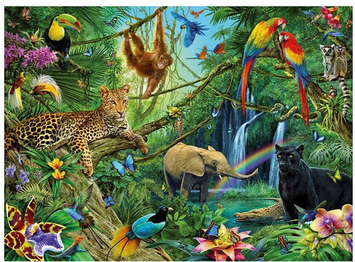 Ravensburger puzzel Dieren in de jungle - Legpuzzel - 200 stukjes — afbeelding 3