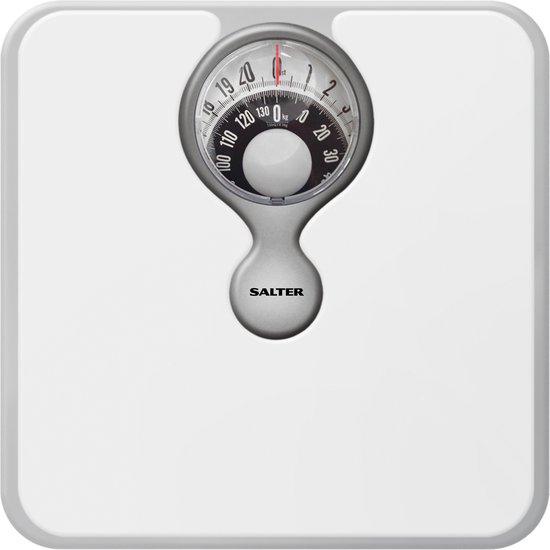 Salter Bathroom Scale vergroot Mechanical gemakkelijk te lezen Dial geen batterijen Wit