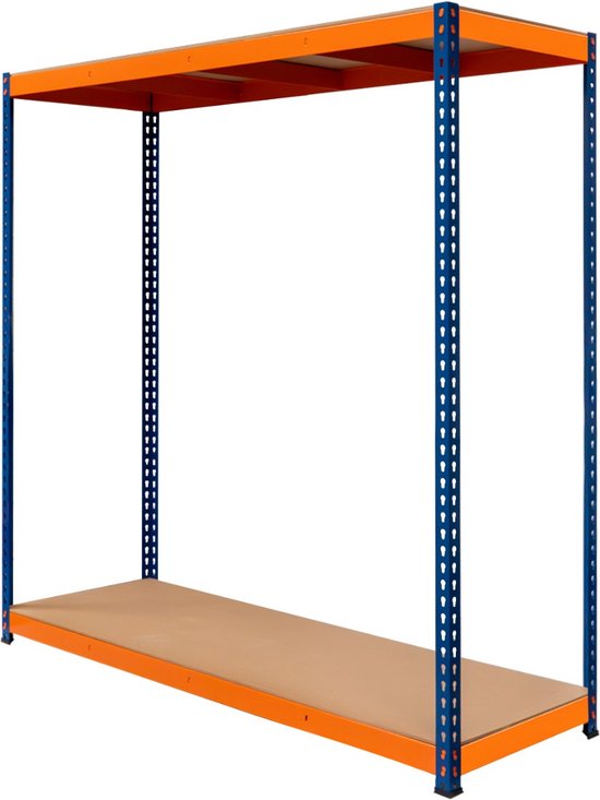 Monster Racking - S-Rax Racking Unit – 2 Planken - Stellingeenheid - 180cm x 180cm x 60cm, 300kg Draagkracht