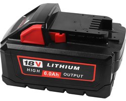 18V 6Ah Batterij / accu met 21700 cellen. Geschikt voor Milwaukee type M18B6