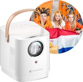 iMoshion Draagbare Beamer - Full HD Mini Beamer / Projector - Streamen via WiFi - EK Voetbal 2024 - Wit