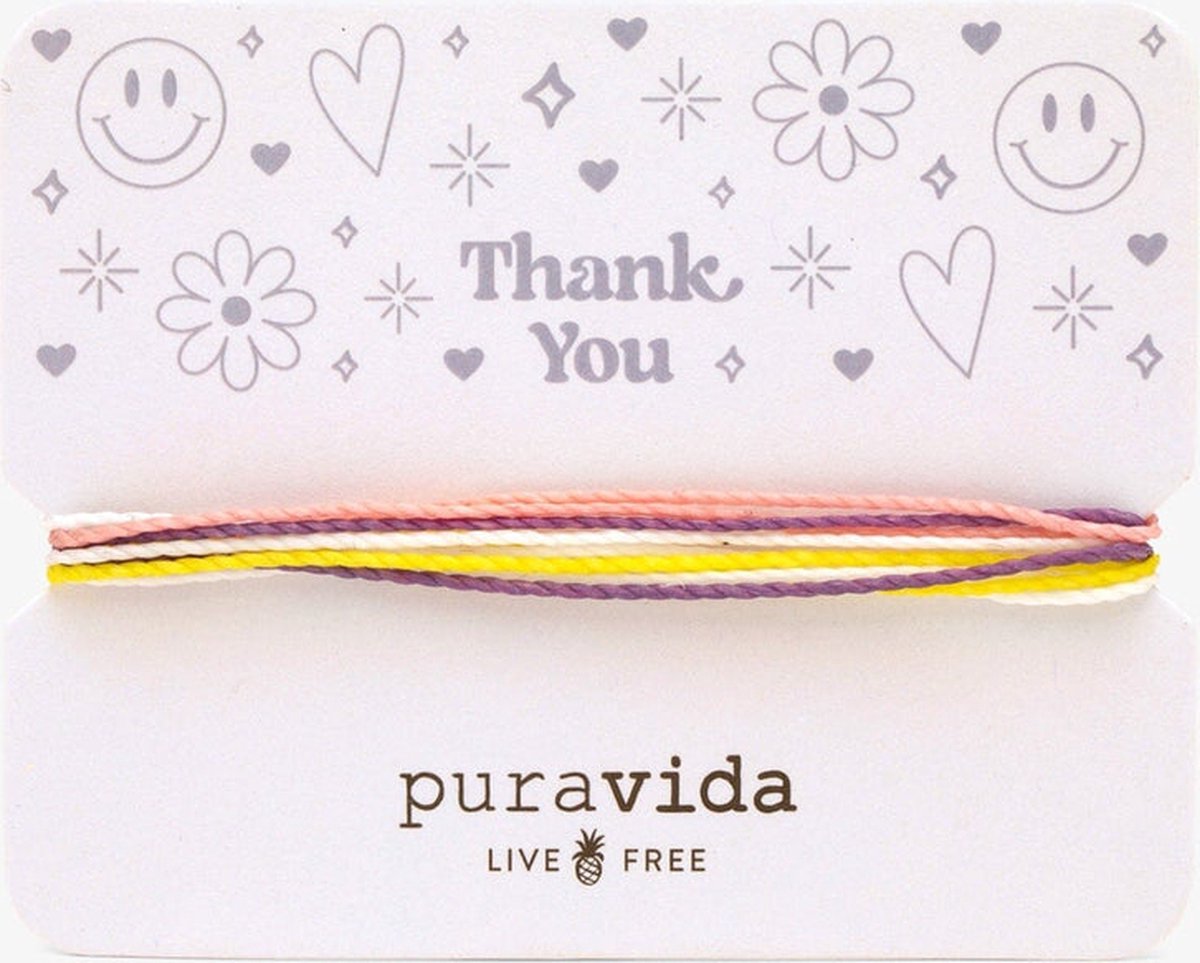 Pura Vida- Thank You- Armband- Geschenkkaart