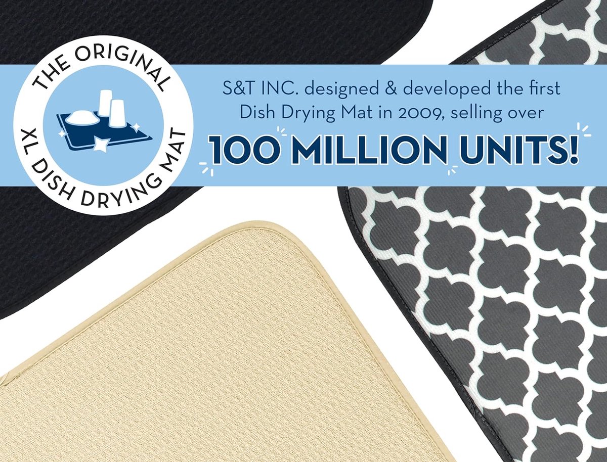 Lot De 2 Tapis De Séchage Super Absorbants À Séchage Rapide