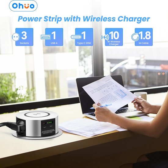 Prise avec USB - Type : Encastré Connexion 1 : 2x USB A femelle Connexion 2 : US