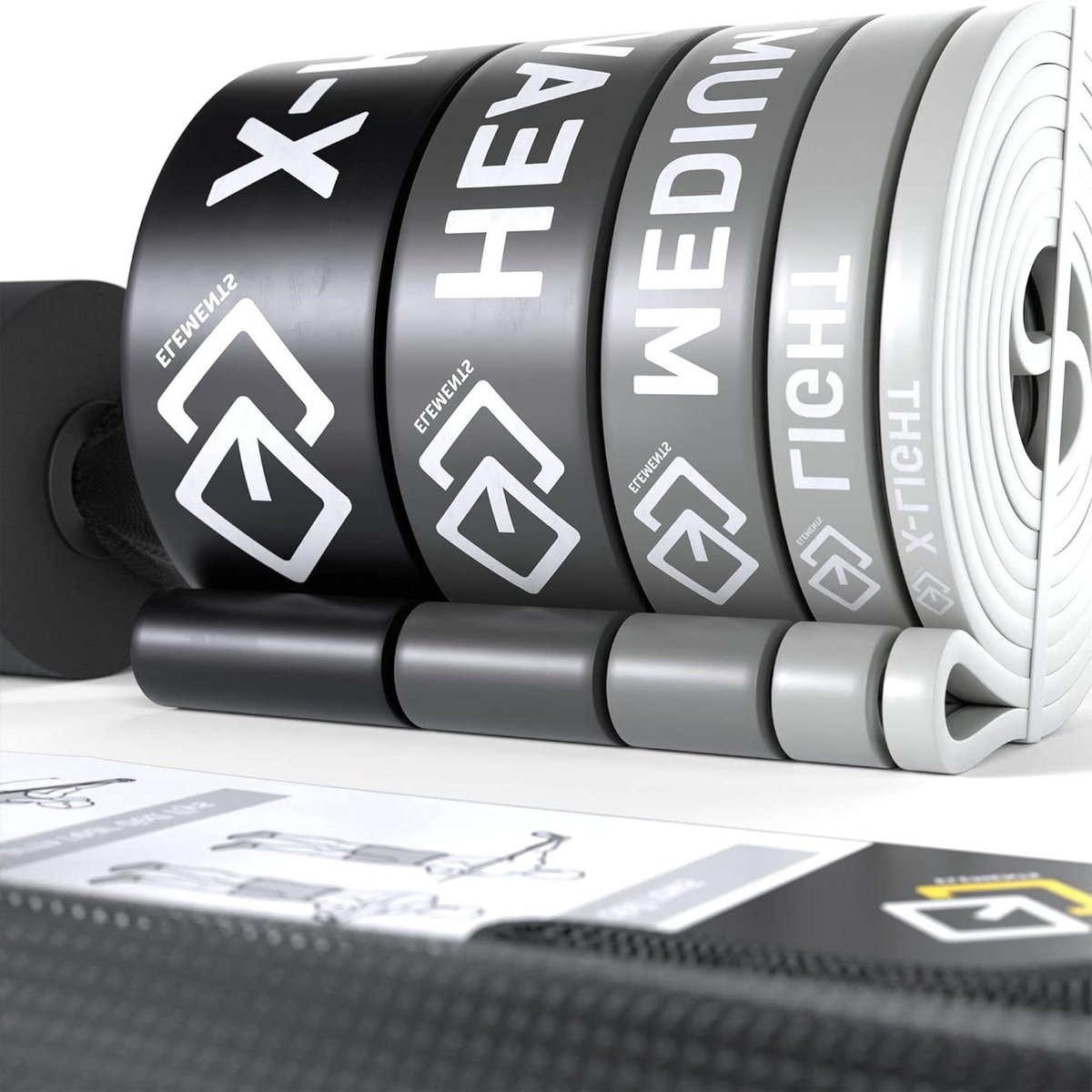 Weerstandsbandenset met deuranker en handgrepen, weerstandsbanden, pull-up, optrekband, fitnessbanden, weerstandsband voor pull-ups, krachttraining, stretching, fysiotherapie