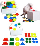 Zoo-Max Teach Box and Bank Medium - Papegaai Speelgoed Intelligentie - Vogelpeelgoed - Speelgoed Papegaaien