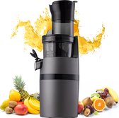 V&M Healthy Slowjuicer - 800 ml sapbeker - Brede XL 78mm invoer - Antraciet