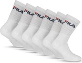 FILA - Crew Sportsokken | 6-Pack | Sports Socks | Maat 43/46 - Wit