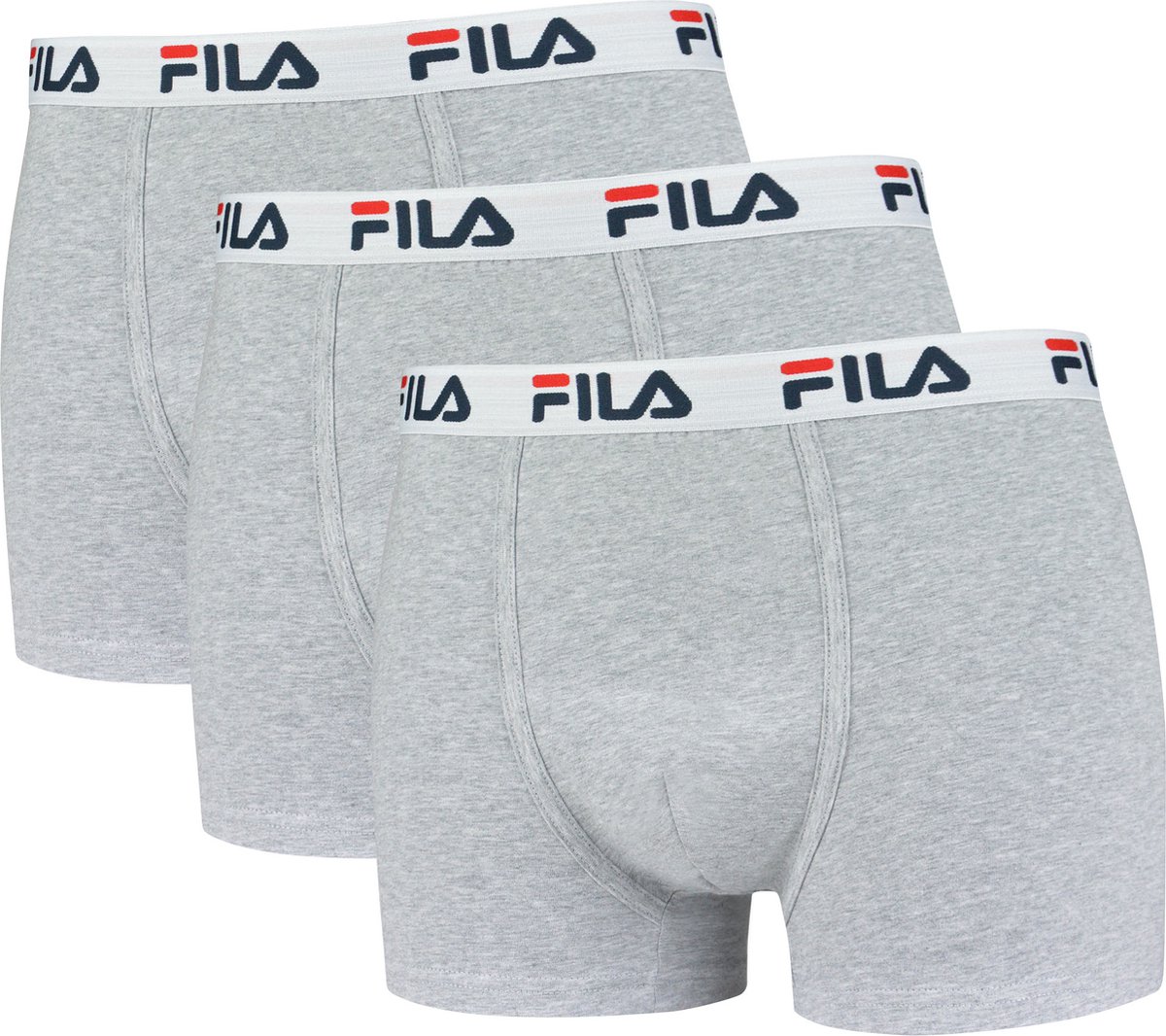 FILA - Heren Basic Boxershorts - 3 Pack - Maat M - Grijs