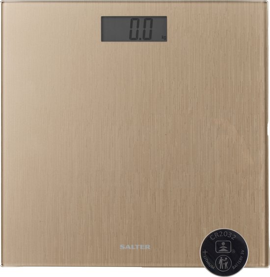 Foto: Salter digital bathroom scale champagne platform 180 kg capaciteit slim ontwerp