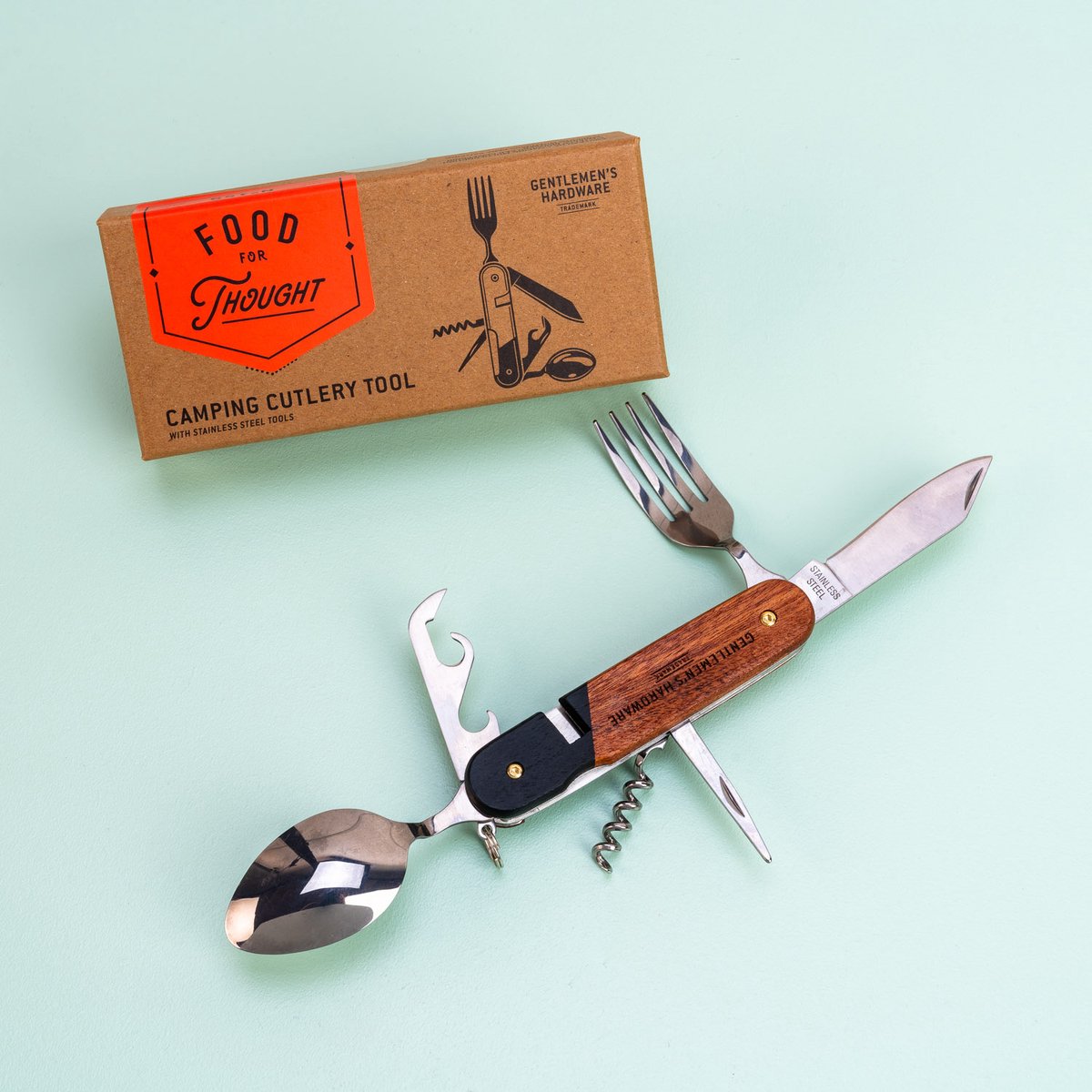 Gentlemen's Hardware Bestek Multi-tool Camping - GEN159UK - Camping Cutlery Tool Wood