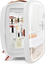Skincare Beauty Fridge – Mini Koelkast – Minibar – 6 Liter – Slaapkamer – Stijlvol – Met LED Spiegel – Wit