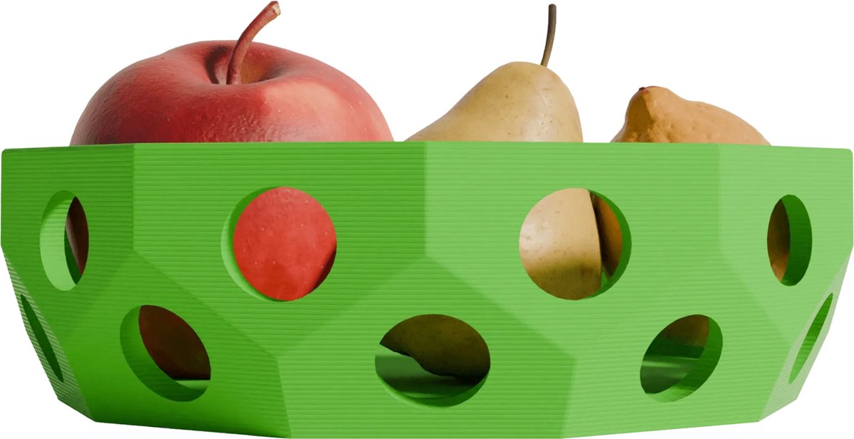 Fiastra® Sirolo - fruitschaal - groen - 35 cm