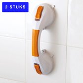 2x Anti Slip Zuig Handvat - Zuignap Handgreep Badkamer/Toilet - Badkamer Veiligheidsgreep - Handgreep met Zuignappen - Badgreep - Krachtig en Verplaatsbaar - Trekvermogen tot 50KG - 30cm