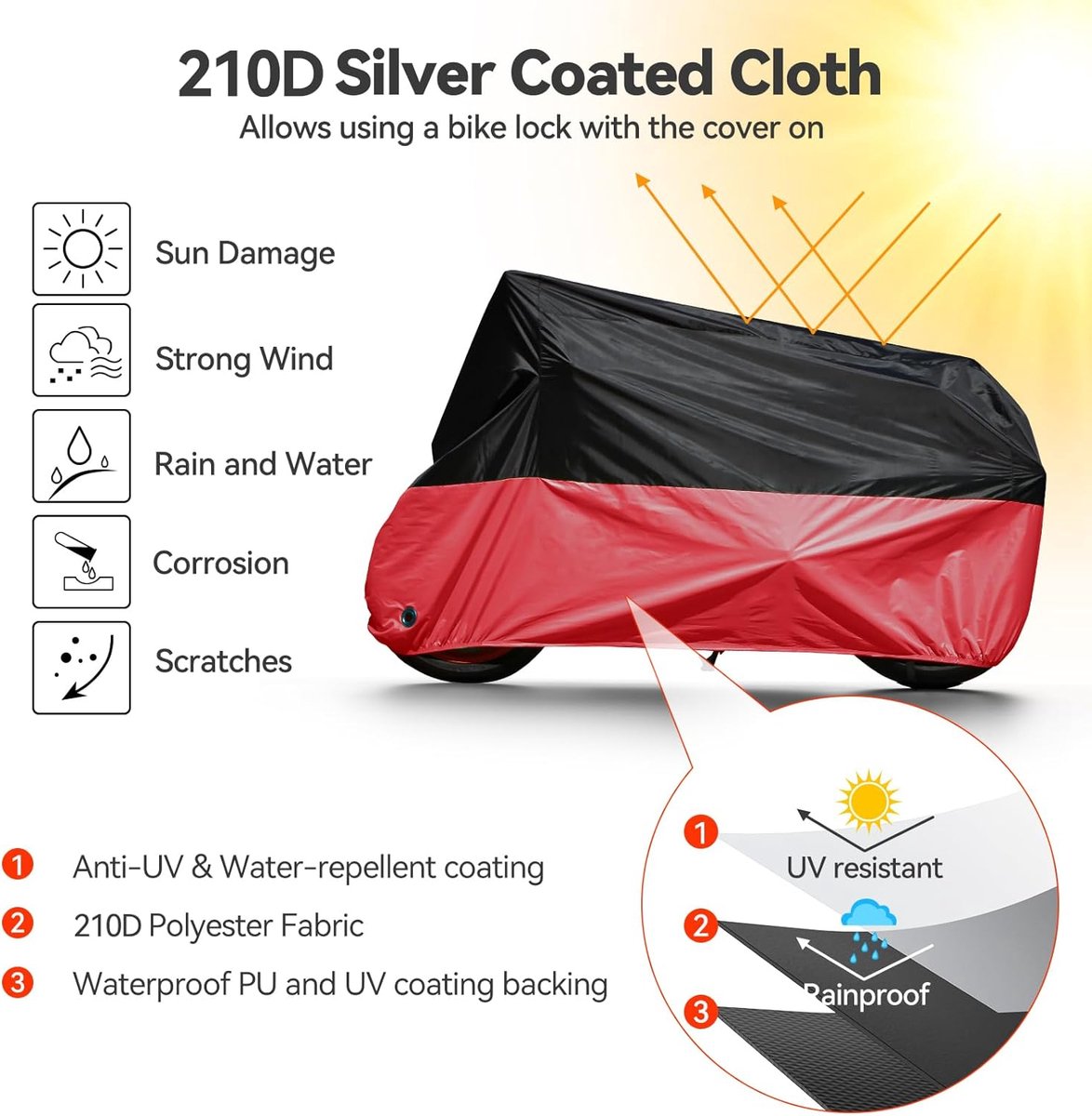 Housse De Protection Pour Vélo Pro - Taille XXL 208x112cm - Imperméable Anti-UV - Pour 2-3 Vélos - Extérieur/intérieur