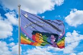 Drapeau « N'ayez jamais peur de montrer » – Drapeau de la Pride LGBTQ+ – 120 x 80 cm
