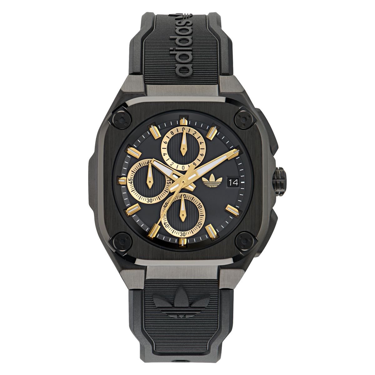 Adidas Originals City Tech Three Chrono AOFH24020 Horloge - Resin - Zwart - Ø 45 mm