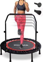 Opvouwbare mini fitness indoor oefening workout rebounder sport trampoline - handvat toevoegen mini trampoline