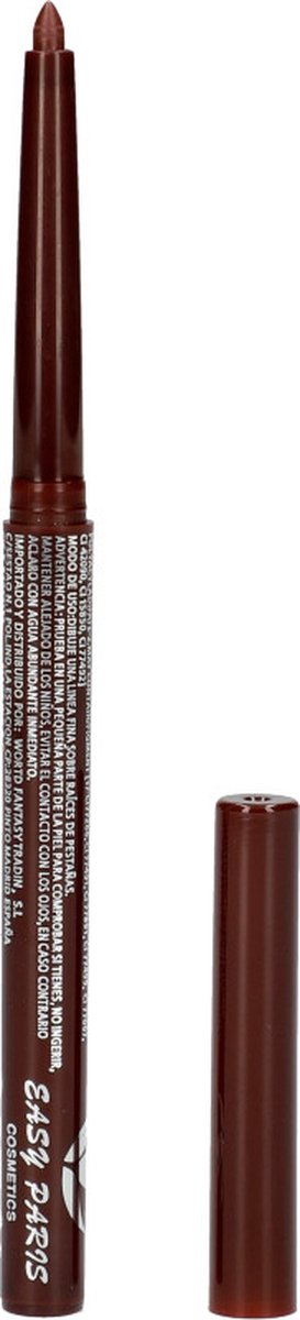 Easy Paris - Rood Bruin oogpotlood en lippotlood, draaibaar / Automatic Pencil Eyeliner Lipliner - Waterproof - Nummer 02 Magenta Oscuro - 1 Stuks