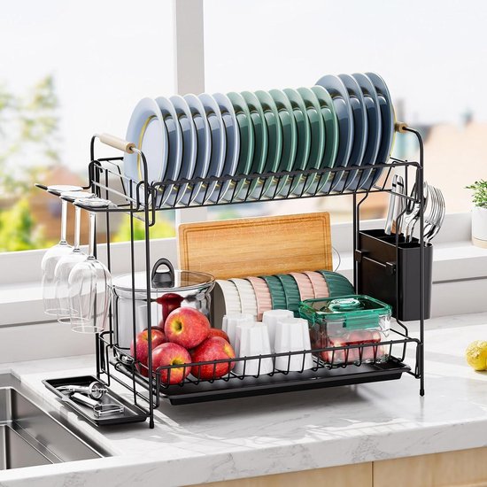 Egouttoir à Vaisselle Extensible Avec égouttoir - Réglable Et Amovible - égouttoir