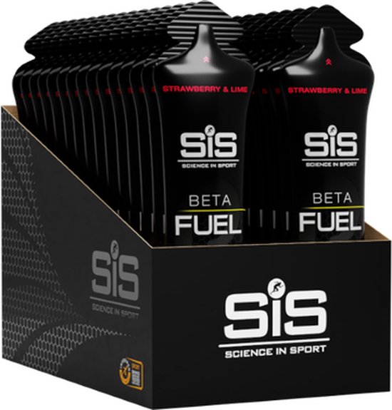 Science in Sport - SIS Beta Fuel - Dual Source energy gel - Strawberry & Lime smaak - 1 : 0,8 Maltodextrine Fructose verhouding - 40 gram koolhydraten per gel - 30 x 60ml van Science in Sport — afbeelding 2