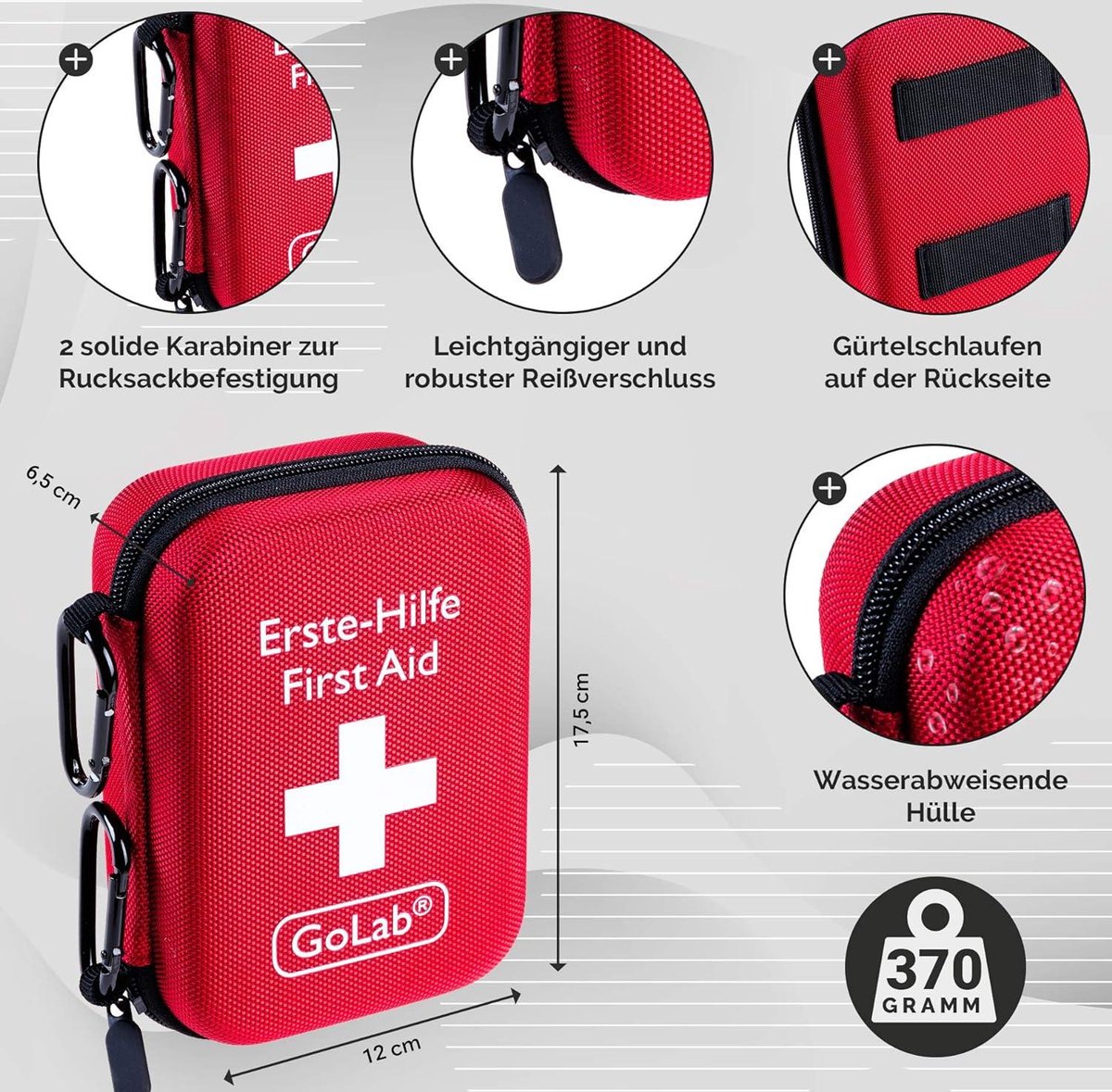 GoLab EHBO-set outdoor, survivalkit Eerste hulp-doos voor sport en