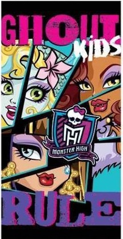 Monster High - Strandlaken - Badlaken - Handdoek - 70x140Cm - Katoen.