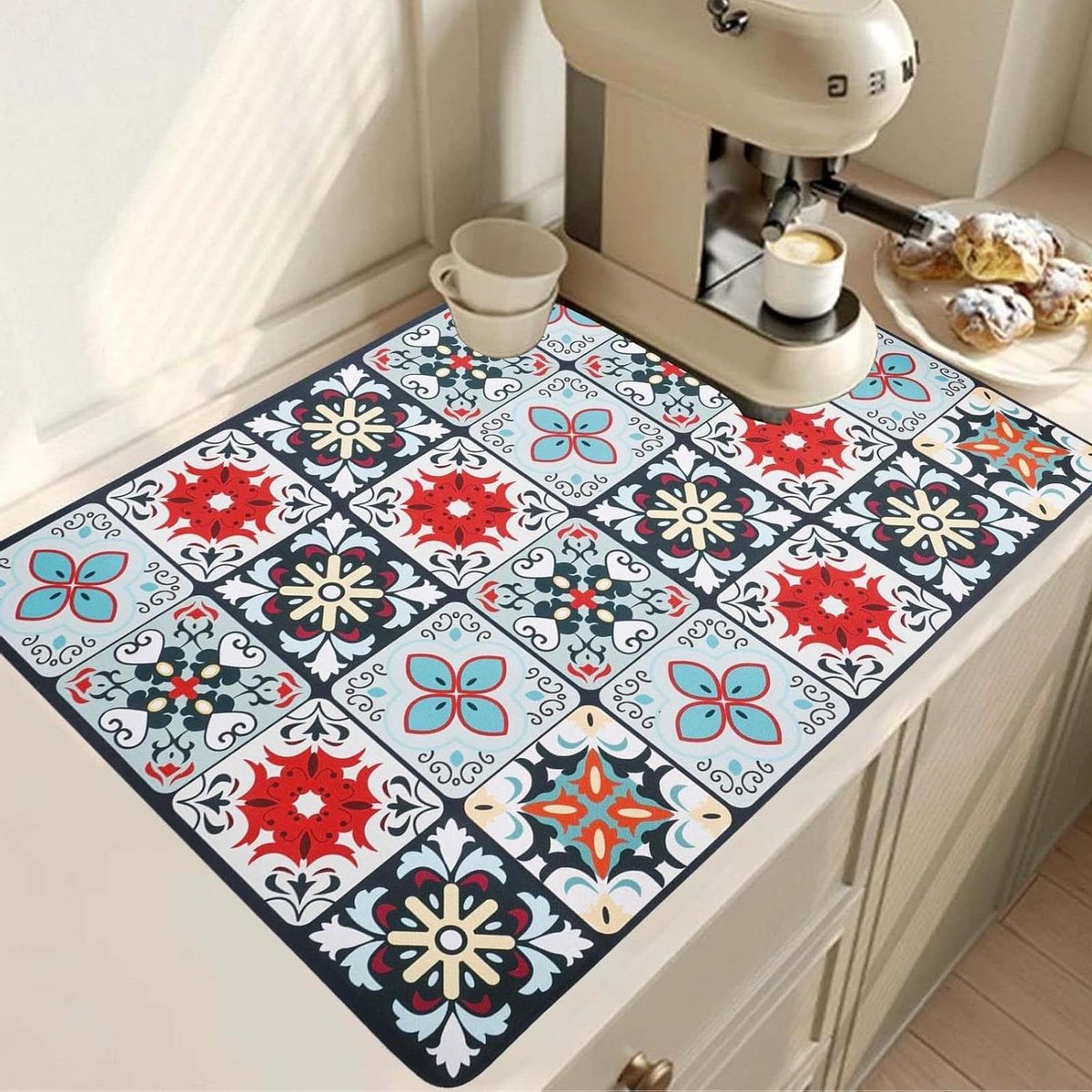 Goedkoopste Afdruipmat voor servies 40 x 50 cm - absorberende droogmat voor keuken - serviesplank bestek opvangmat