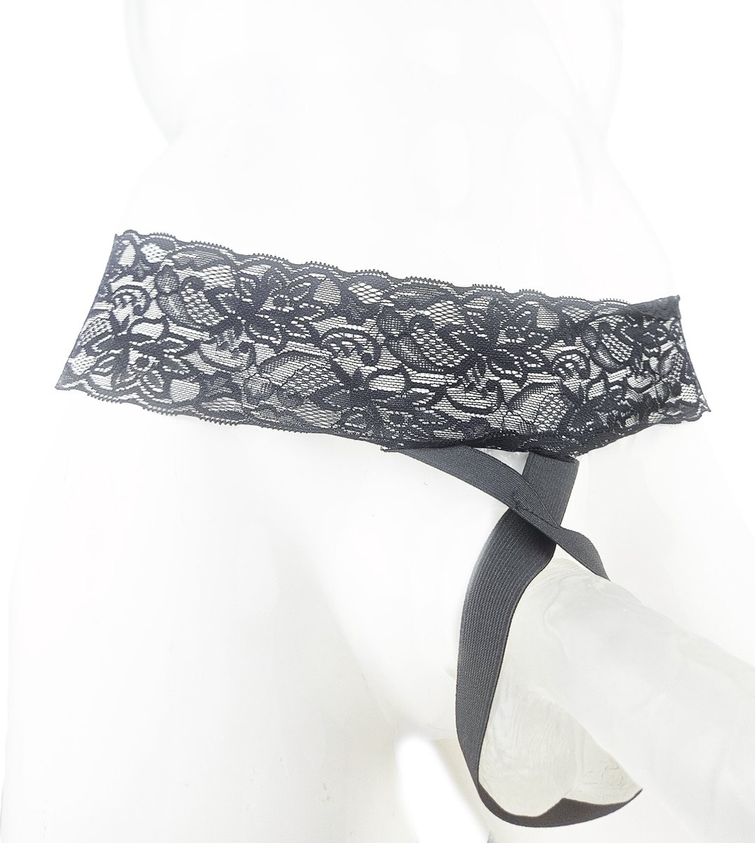 Goedkoopste BamBella® Slip open kruis kant voor mannen - L/XL - strap cock ring doorzichtig Erotische Sexy Lingerie Heren - Zwart mannen ondergoed slip