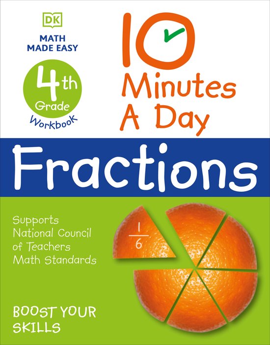 10 Minutes a Day Fractions 4th Grade - cover