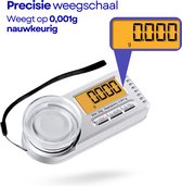 Precisie Weegschaal - 0,001 gram - Incl.Batterijen - Digitale Keukenweegschaal - Mini Weegschaal - Milligram - Medicijnen, Kruiden, Juwelen - Nauwkeurig tot 20 gram