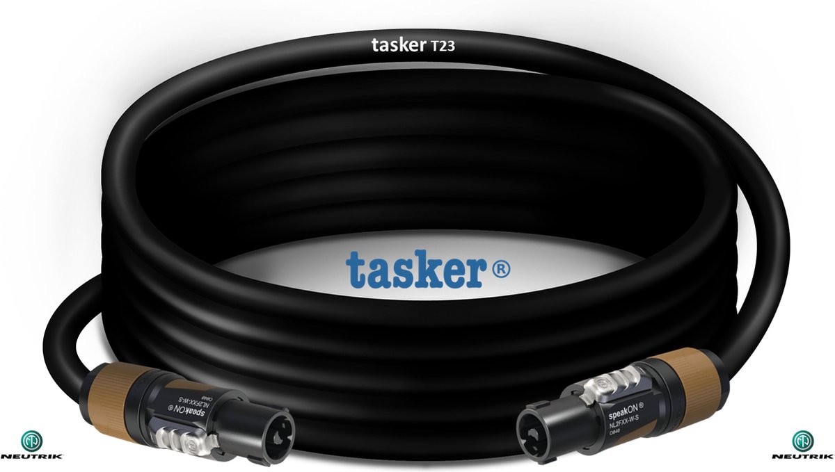 Tasker-Neutrik-Luidsprekerkabel-S2S2T23ZW15-speakON-Geassembleerd- 15 meter
