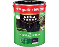 Cetabever - Tuinbeits Schuur & Tuinhuis dekkend LSO - Antraciet - 3 L