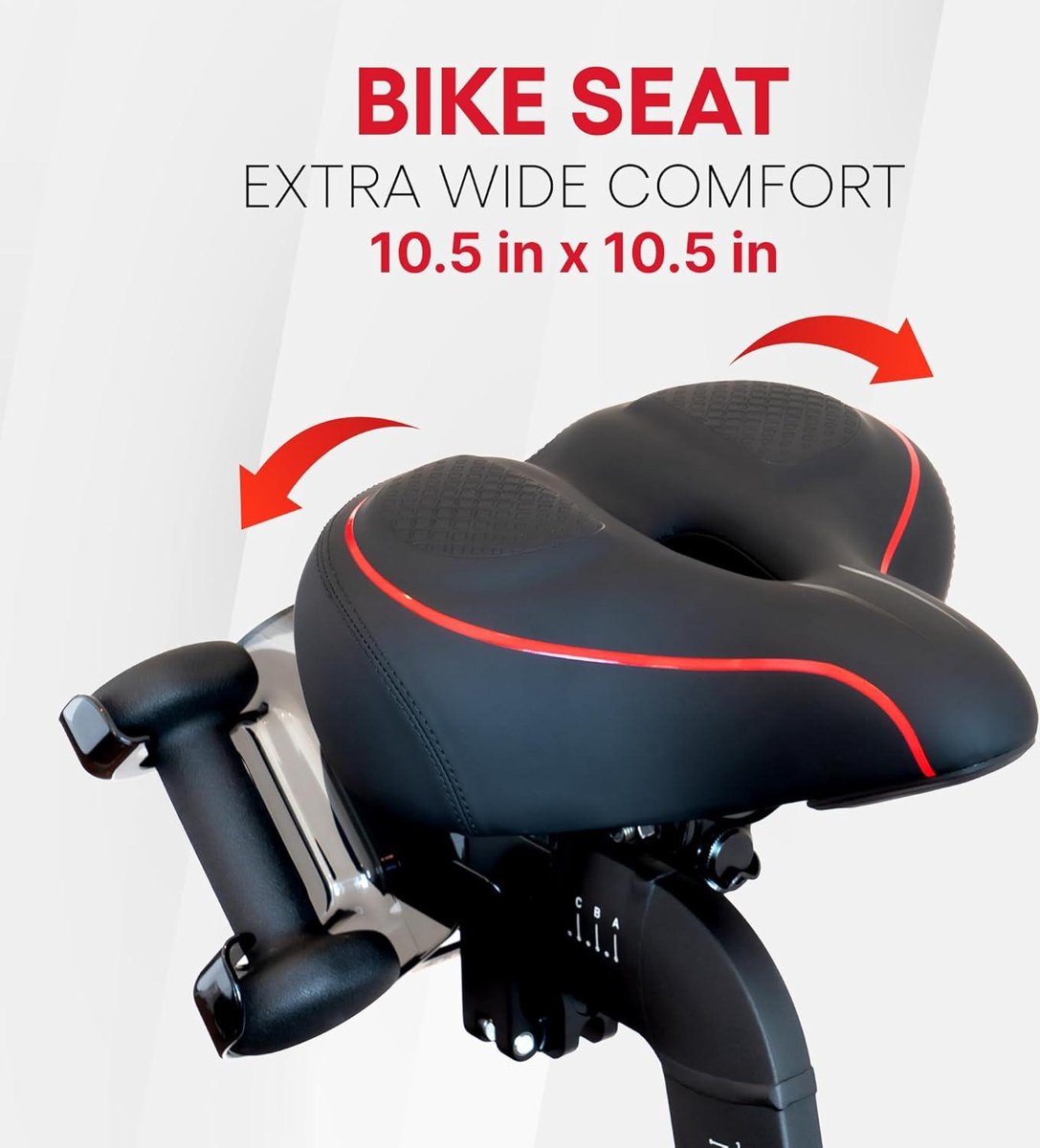 Extra breed vervangend fietszitje - peloton fiets | Groot fietszitkussen vervanging - dames en heren accessoire