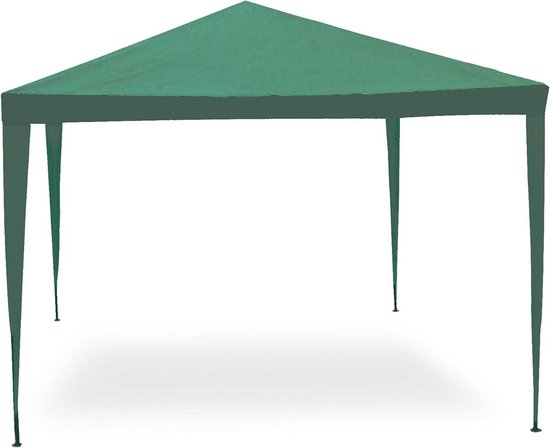 tectake - Paviljoen partytent groen - 3 zijwanden - 3 x 3 m | Leen Bakker