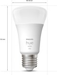 Philips Hue White E27 lamp, 110mm hoog en 60mm diameter.