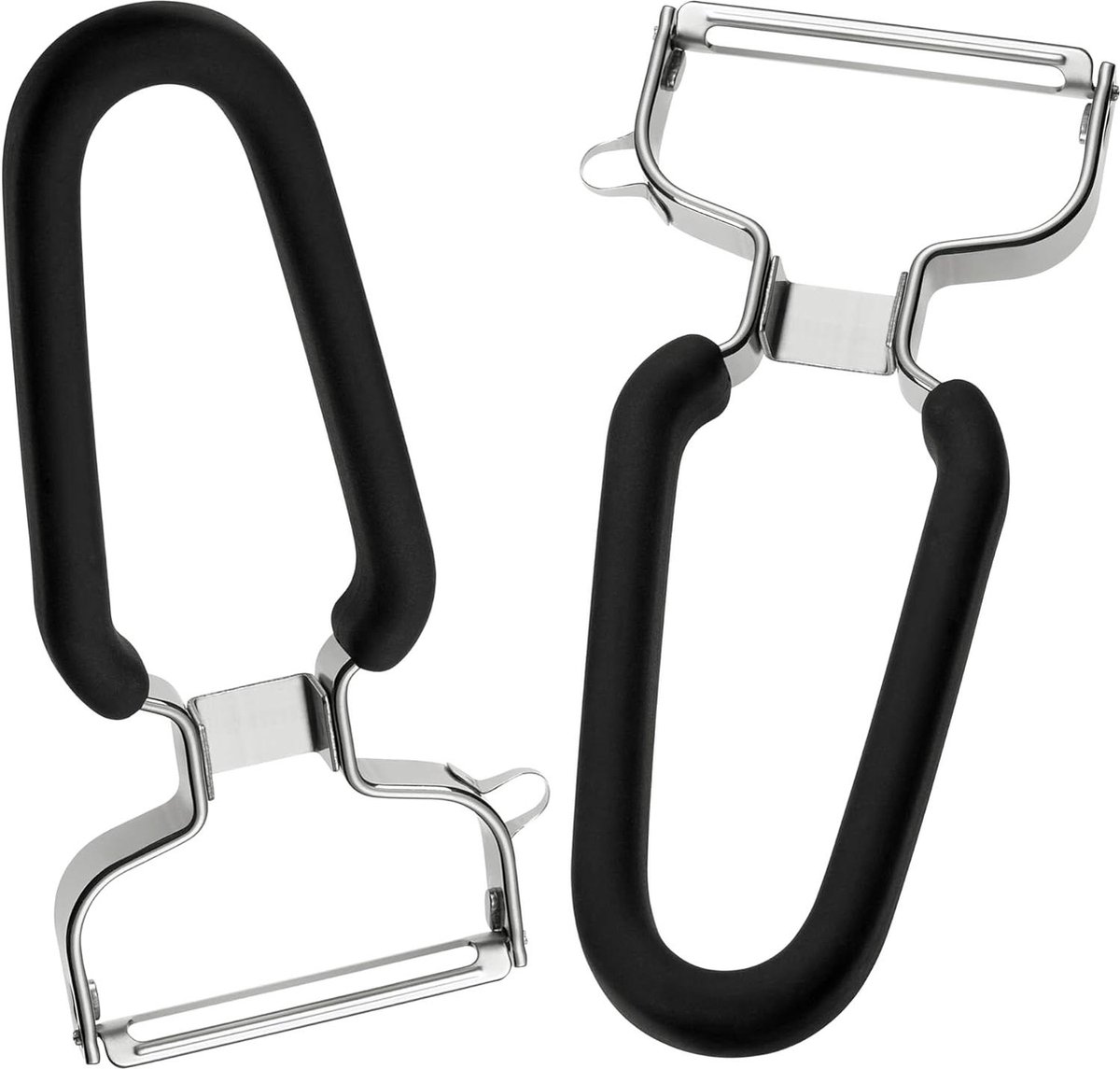 Dunschiller universeel roestvrij staal 2-delige set met ergonomisch handvat