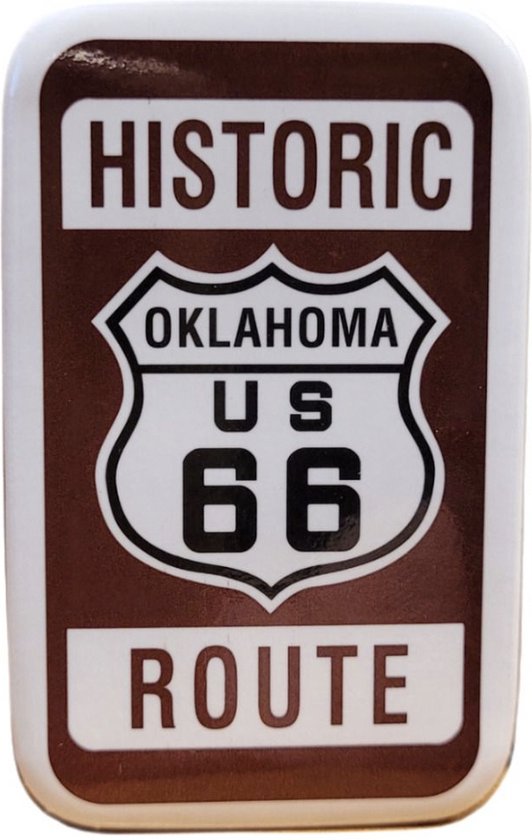 Route historique 66 Oklahoma - Aimant 7 x 4,5 cm