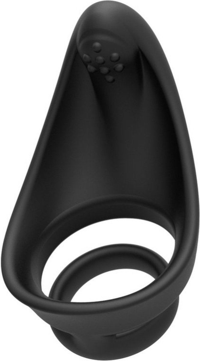 Goedkoopste Taint Teaser Teardrop Cockring - Zwart - Siliconen
