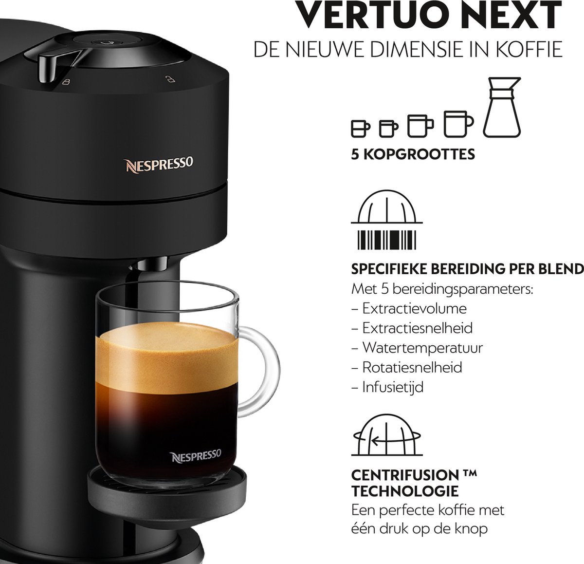 Nespresso - Magimix - Vertuo Next - Mat Zwart thumbnail 7