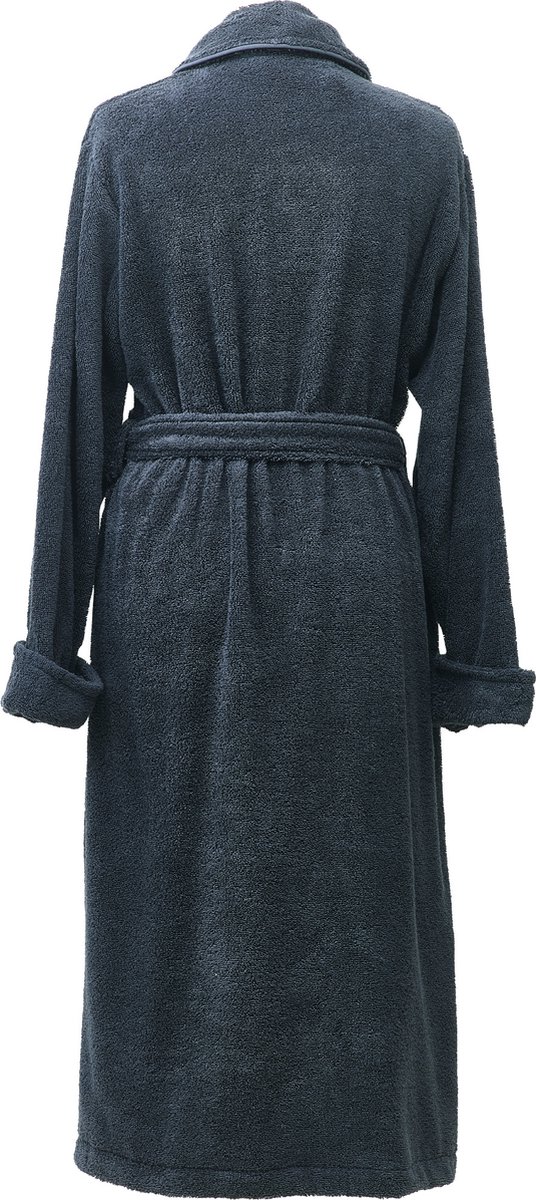 London Badjas Steel | XL | Donkergrijs / Blauw | Katoen