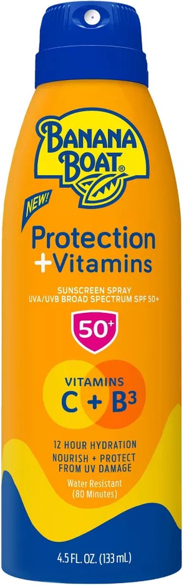 Goedkoopste Banana Boat Protect Plus Vitamins Sunscreen Spray - Zonnebrand - SPF 50