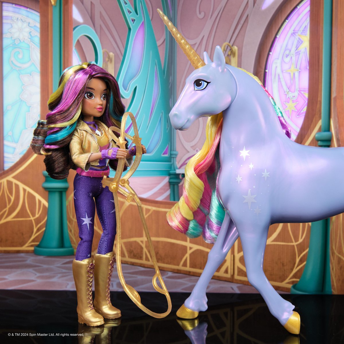 Unicorn Academy - Sophia & Regenboog Lichtmagie Wildstar - Modepop met Interactieve Eenhoorn met licht geluid en muziek — afbeelding 16